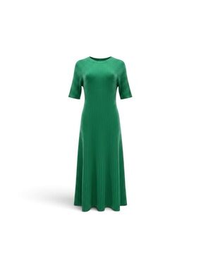 Bloomingdale's Emerald Green Cashmere Ribbed Maxi Dress